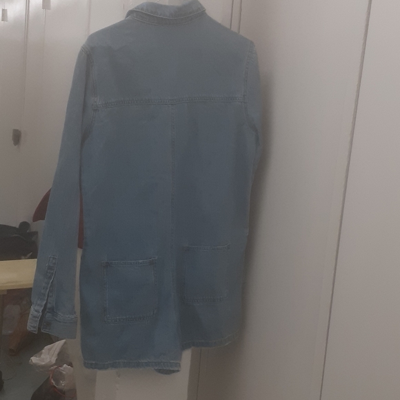 Life in progress Blue Denim Jean Short Romper sz S - Picture 11 of 12